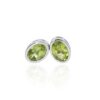 Nanna Peridot Rub Over Silver Earrings Heidi Kjeldsen Jewellery ER4890 white