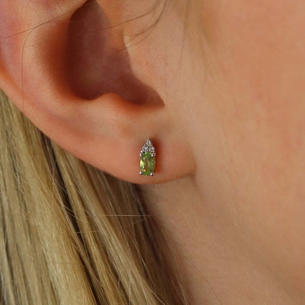 Nanna Peridot White Topaz Earrings Heidi Kjeldsen Jewellers ER4857 Copy