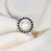 Sara Sapphire Southsea Pearl Ring Heidi Kjeldsen Jewellery still R1885