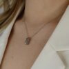 Trine Bubble Pendant White Gold Heidi Kjeldsen Jewellery P1666 model