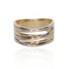 18ct Yellow White Twist Ring Heidi Kjeldsen Jewellery R1893 front