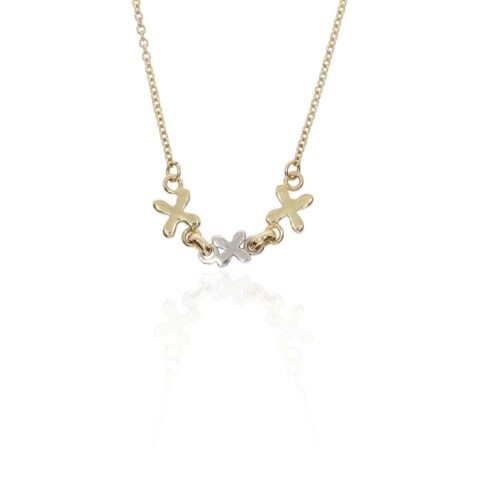9ct Gold Kisses Necklace Heidi Kjeldsen Jewellery NL1341 hanging