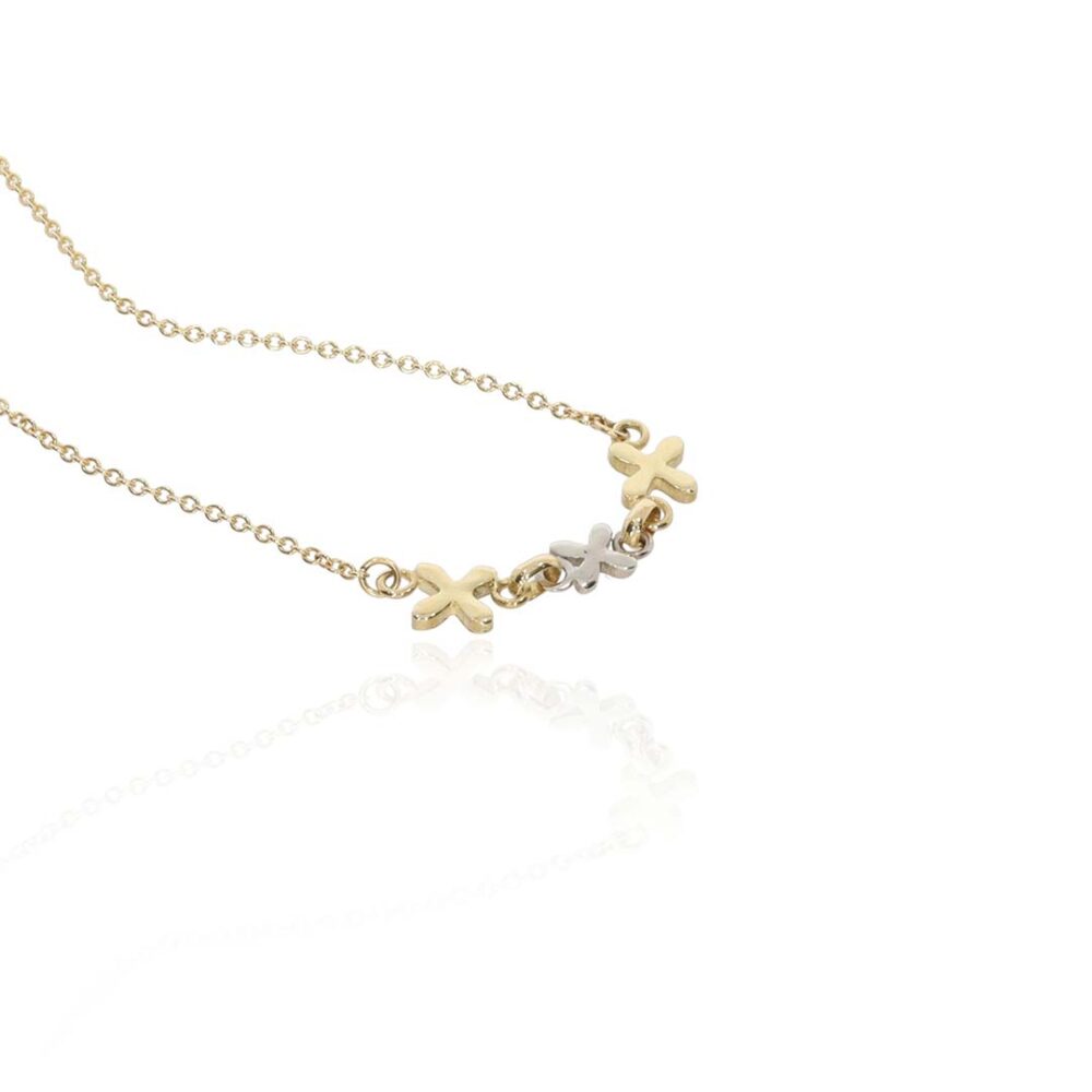 9ct Gold Kisses Necklace Heidi Kjeldsen Jewellery NL1341 side