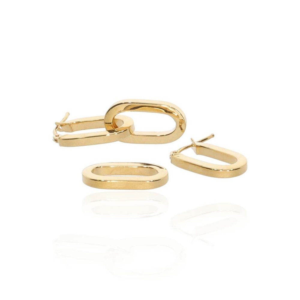 9ct Yellow Gold Detachable Hooped Earrings Heidi Kjeldsen Jewellery ER4918 side