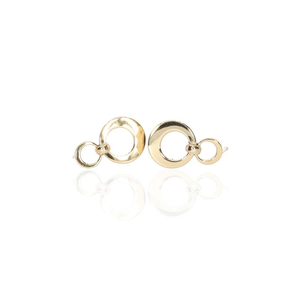 9ct Yellow Gold Double Circle Earrings Heidi Kjeldsen Jewellery ER4929 side