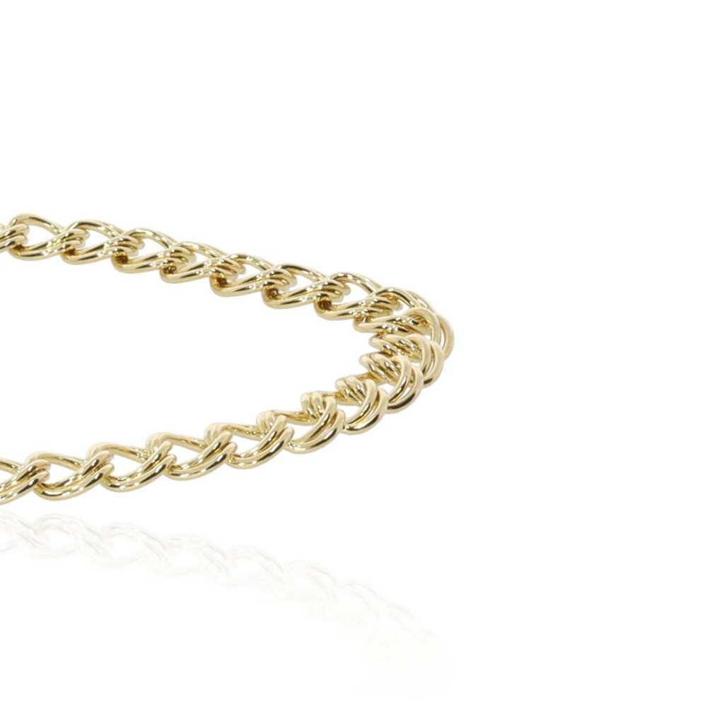 9ct Yellow Gold Double Curb Bracelet Heidi Kjeldsen Jewellery BL4126 side