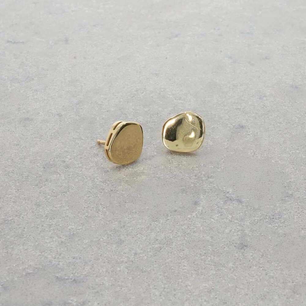 9ct Yellow Gold Pebble Earrings Heidi Kjeldsen Jewellery ER4954 still