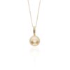 Golden South Sea Pearl Pendant Heidi Kjeldsen Jewellery P1636 hanging