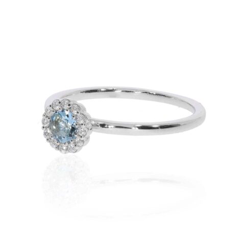 Aquamarine Cluster Silver Ring Heidi Kjeldsen Jewellery R4938 white1