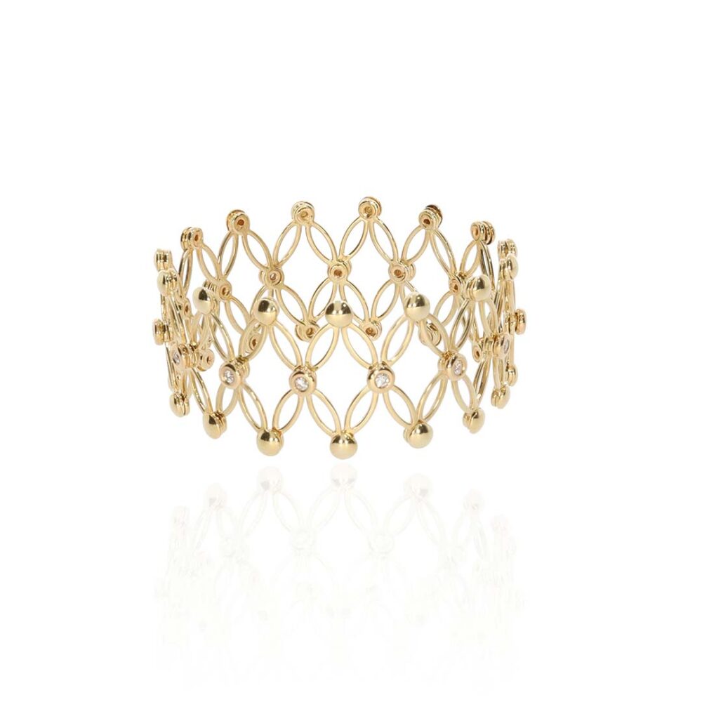 Diamond Yellow Gold Expandable Bracelet Heidi Kjeldsen Jewellery BL4136 white2