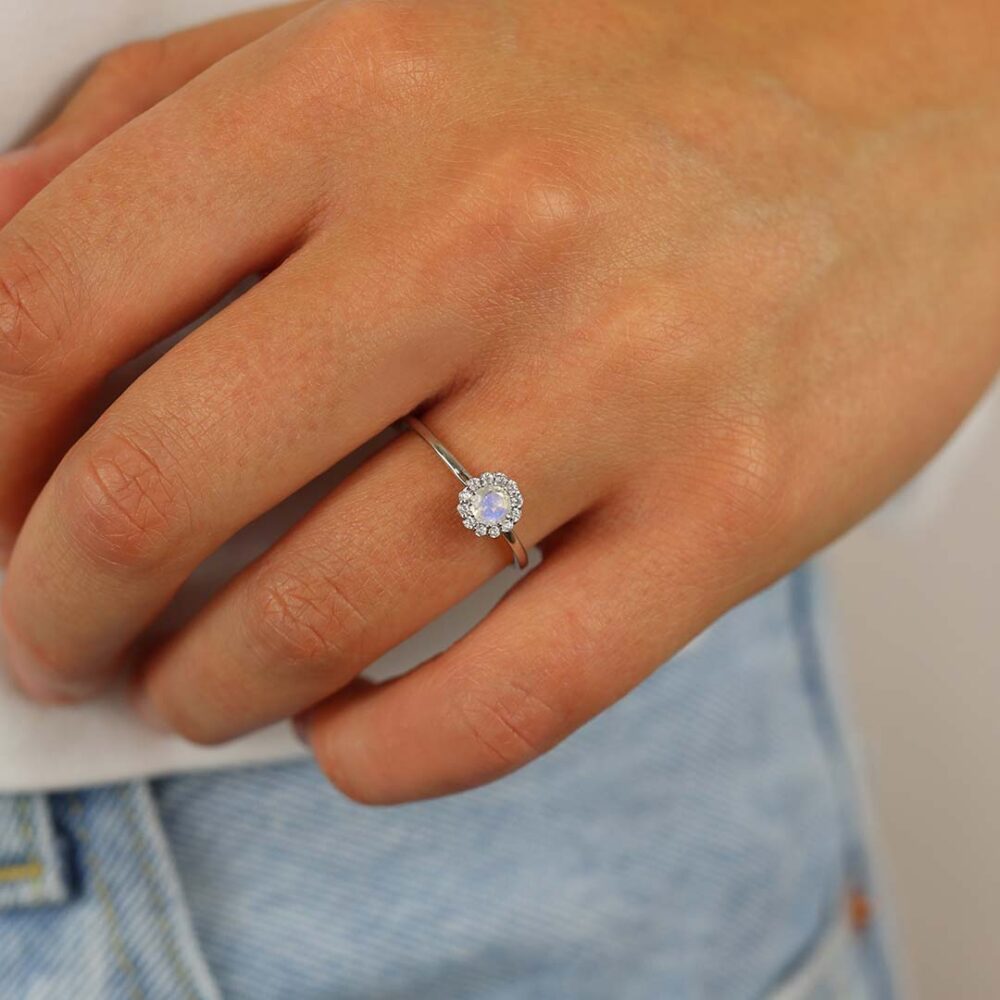 Elsa Moonstone Cluster Ring Heidi Kjeldsen Jewellers R4949