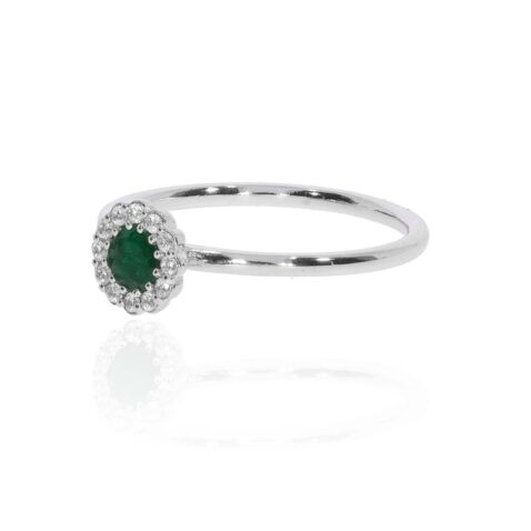 Emerald Cluster Silver Ring Heidi Kjeldsen Jewellery R4945 white1
