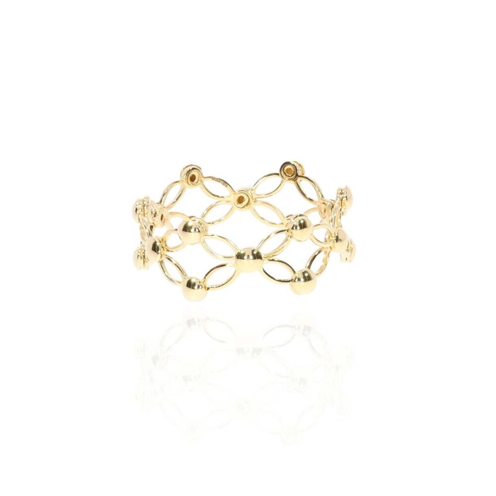 Expandable Gold Ring Heidi Kjeldsen Jewellery R1894 white