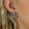 Fei Liu Rose Silver Earrings Heidi Kjeldsen Jewellery ER4974 model