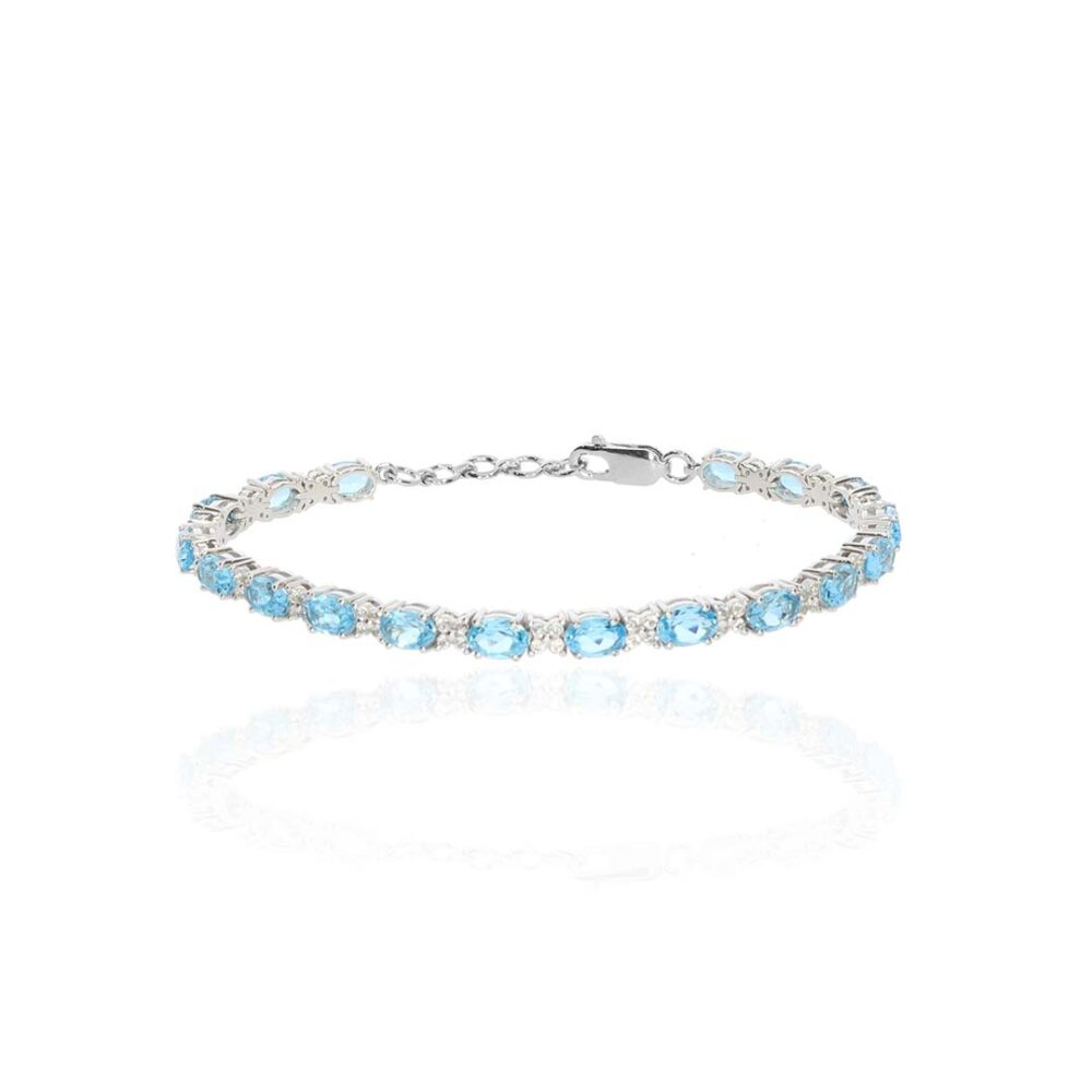 Freja Blue Topaz White Topaz Bracelet Heidi Kjeldsen jewellers BL4119 white1