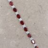 Garnet and White Topaz Tennis Bracelet Heidi Kjeldsen Jewellery BL4118 still