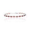 Garnet and White Topaz Tennis Bracelet Heidi Kjeldsen Jewellery BL4118 white
