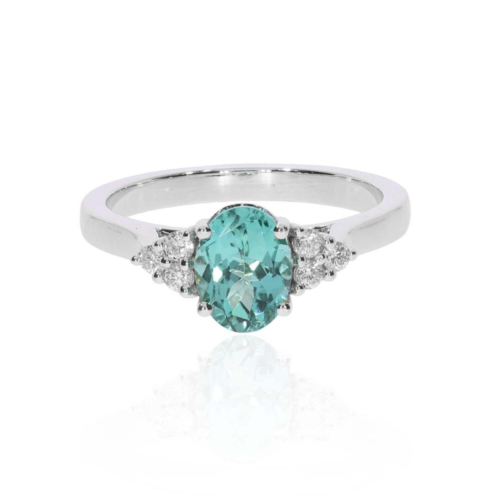 Green Tourmaline Diamond ring Heidi Kjeldsen Jewellers R1890 white