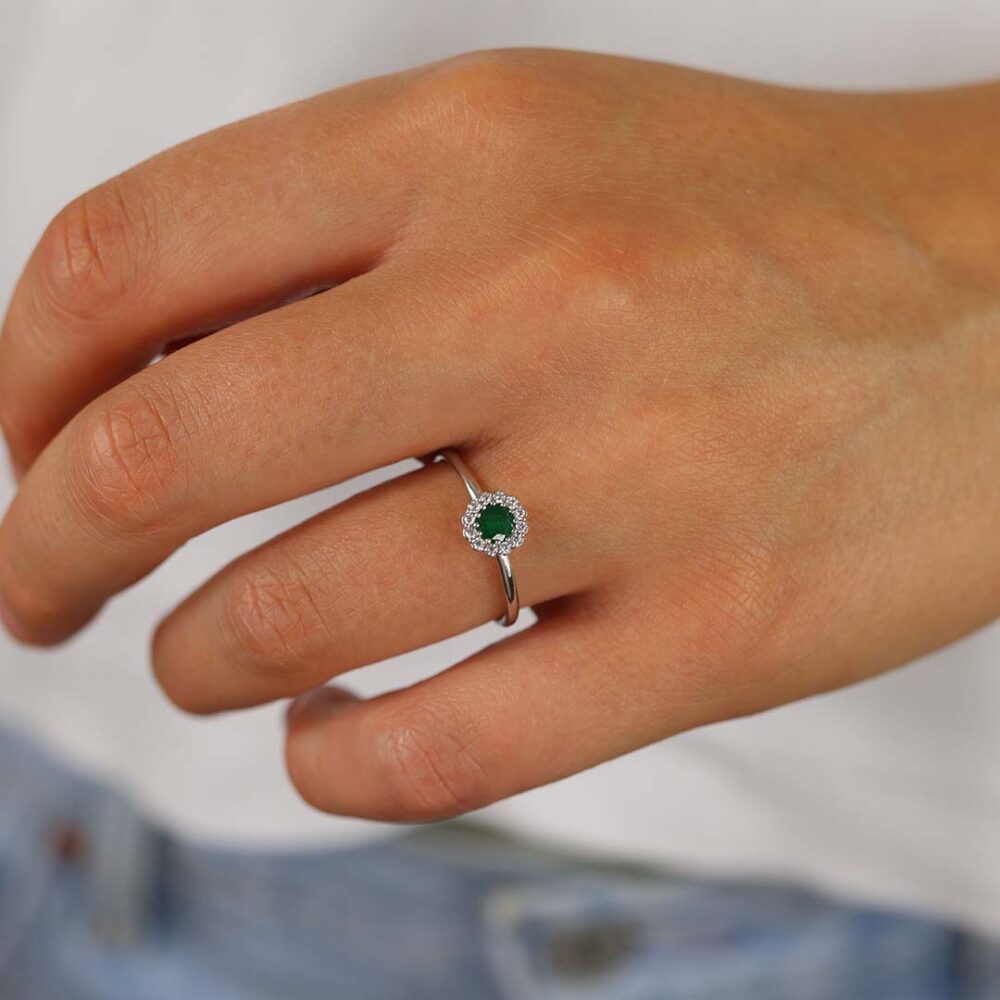 Jette Emerald Cluster Ring Heidi Kjeldsen Jewellers R4945