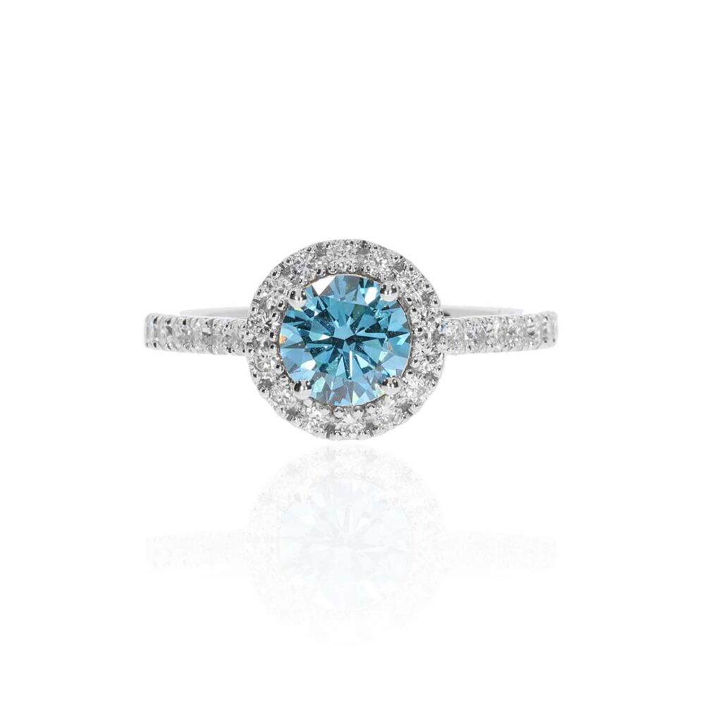 Karina Lab Grown Blue Diamond Ring Heidi Kjeldsen Jewellery R4932 white