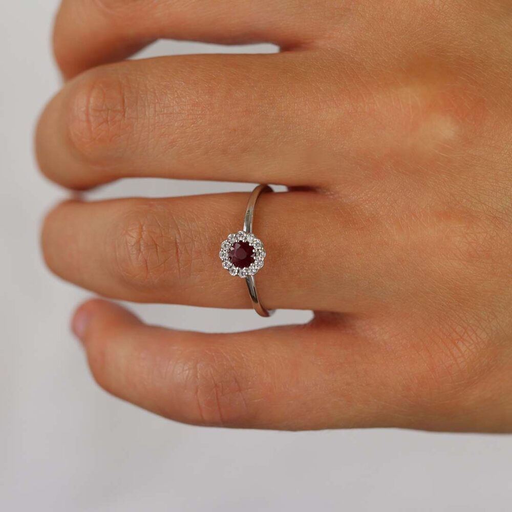 Mathilde Ruby Cluster Ring Heidi Kjeldsen Jewellers R4947