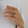 Nanna Peridot Cabochon White Gold Ring Heidi Kjeldsen Jewellers R1900
