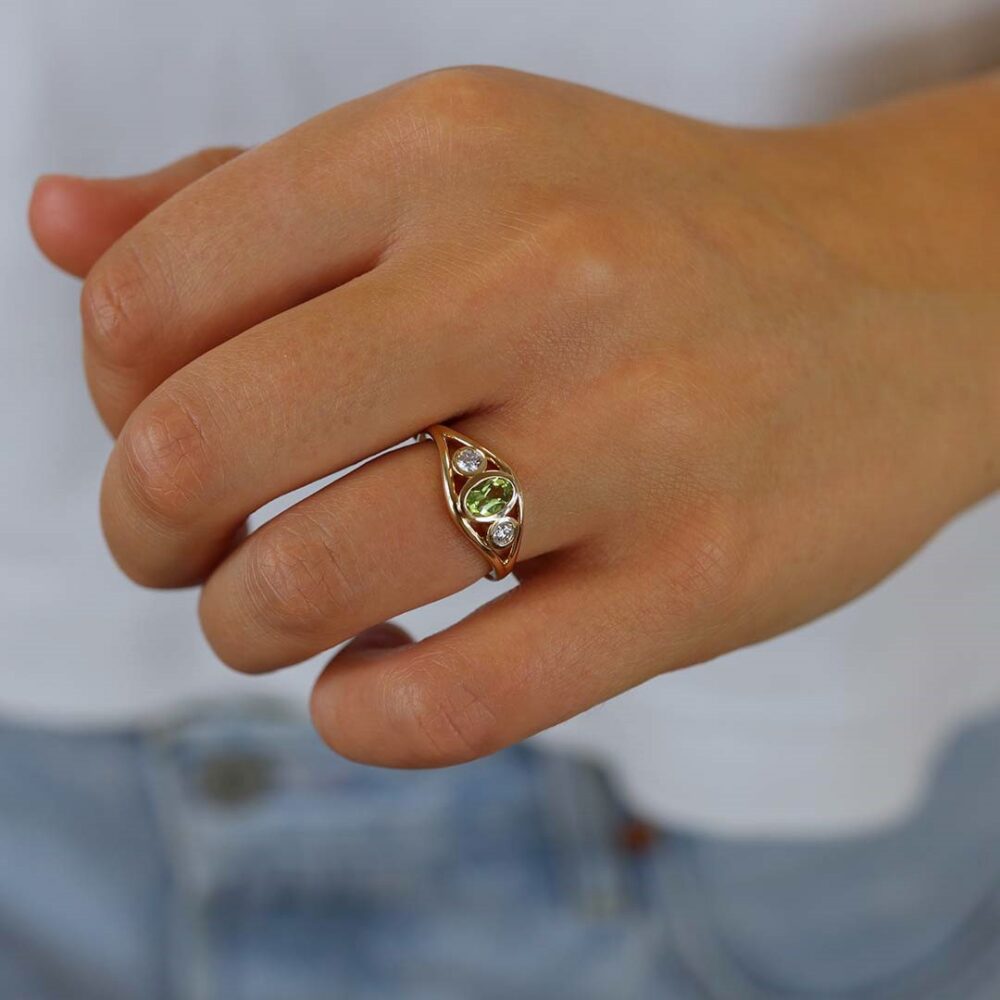 Nanna Peridot Diamond Ring Heidi Kjeldsen Jewellers R1899