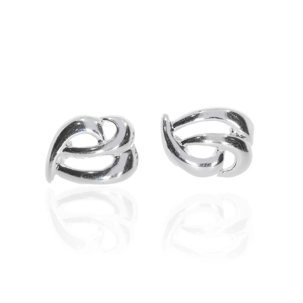 Silver Entwined Earrings Heidi Kjeldsen Jewellery ER4957 white