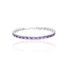 Viola Amethyst Silver Tennis Bracelet Heidi Kjeldsen Jewellery BL4112 white