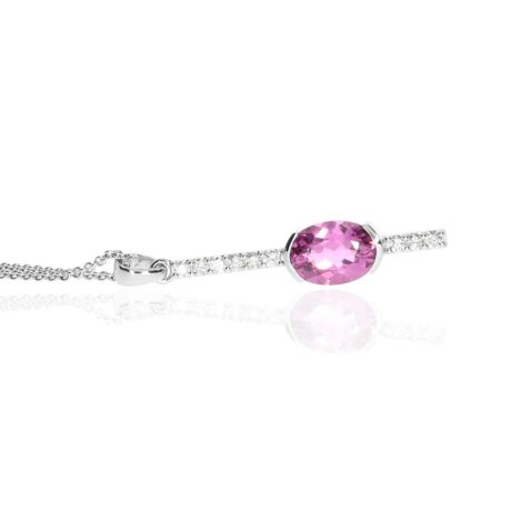 Alma Pink Tourmaline and Diamond Drop Pendant Heidi Kjeldsen Jewellery P1662 white1