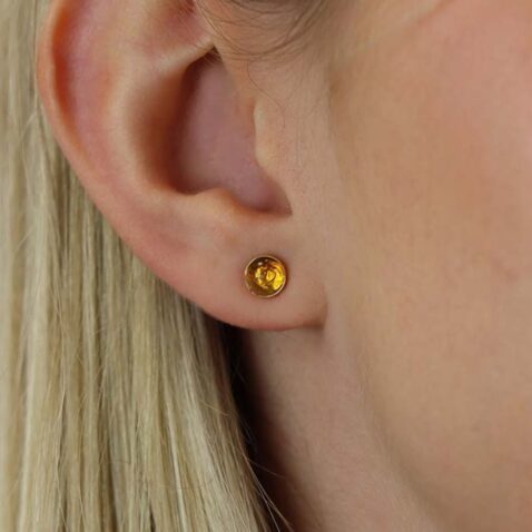 Dorit Citrine Cabochon Earrings Heidi Kjeldsen Jewellers ER4963 (1)