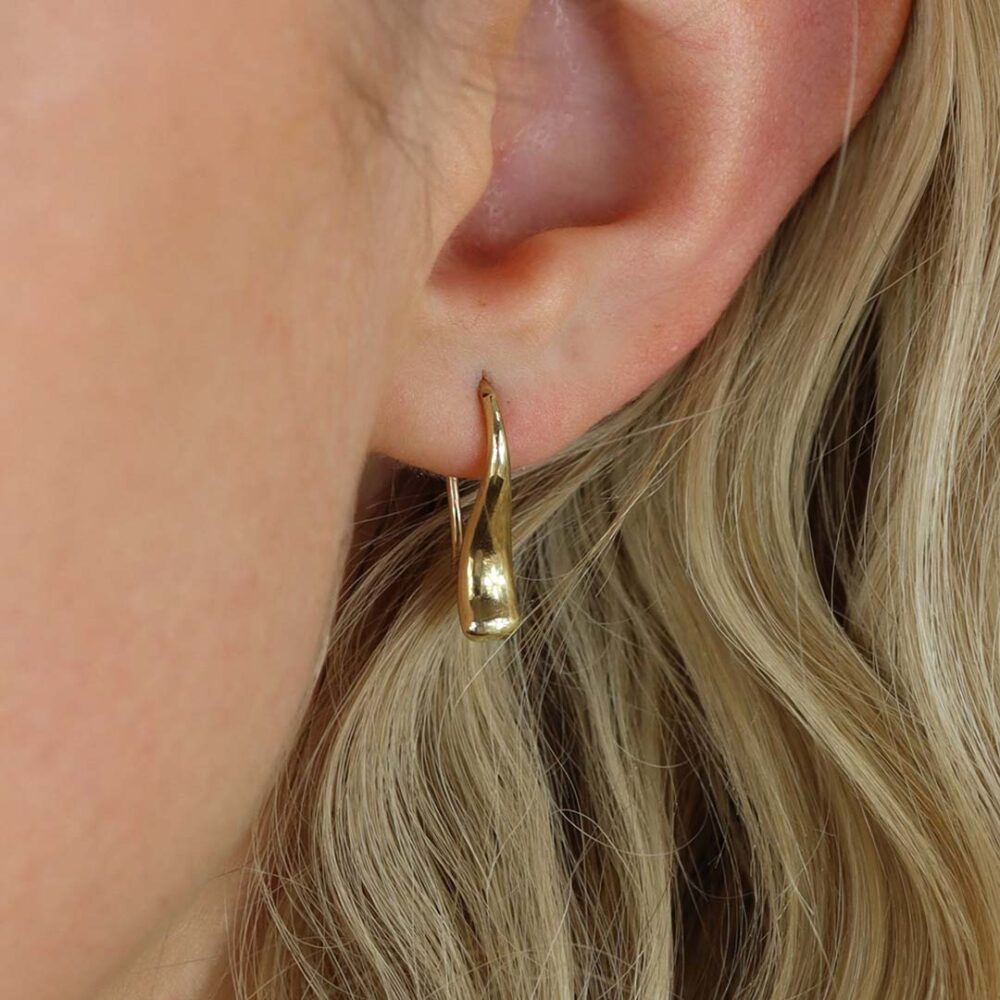 Eliza 9ct Yellow Gold Tear Drop Earrings Heidi Kjeldsen Jewellery ER4994 Model