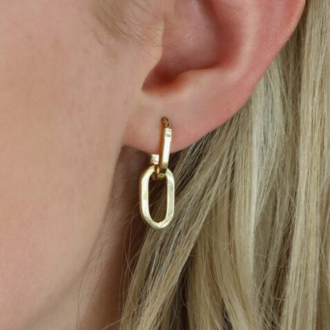 Eliza Detachable Gold Hoop Earrings Heidi Kjeldsen Jewellery ER4918 model 1