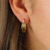 Eliza Oval Split Hoop Earrings Heidi Kjeldsen Jewellers ER6016