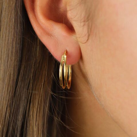Eliza Oval Split Hoop Earrings Heidi Kjeldsen Jewellers ER6016