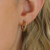 Eliza Yellow Gold Twist Earrings Small Heidi Kjeldsen Jewellery ER4923 Model