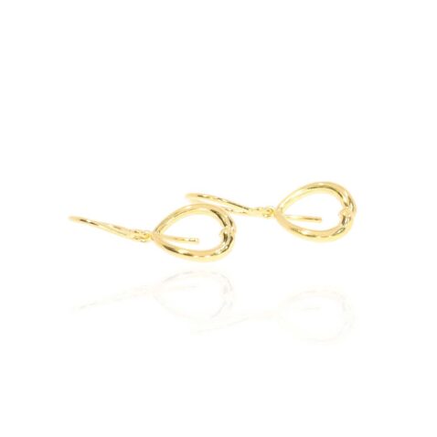 Gold Plated Kiss Drop Earrings Heidi Kjeldsen Jewellery ER4993 white