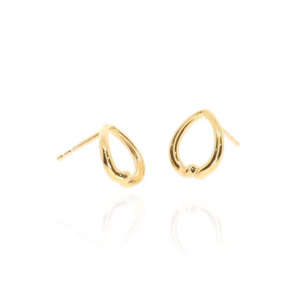 Gold Plated Kiss Earrings Heidi Kjeldsen Jewellery ER4992 white