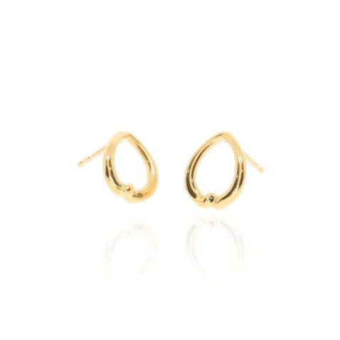 Gold Plated Kiss Earrings Heidi Kjeldsen Jewellery ER4992 white1