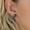Grete Black Cultured Pearl Earrings Heidi Kjeldsen Jewellery ER4836 Model (1)