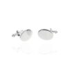 Hanne Silver Oval Cufflinks Heidi Kjeldsen Jewellery white CL290