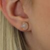 Jesper Rose Quartz Cabochon Studs Heidi Kjeldsen Jewellery ER4964