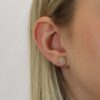 Jesper Rose Quartz Cabochon Studs Heidi Kjeldsen Jewellery ER4964