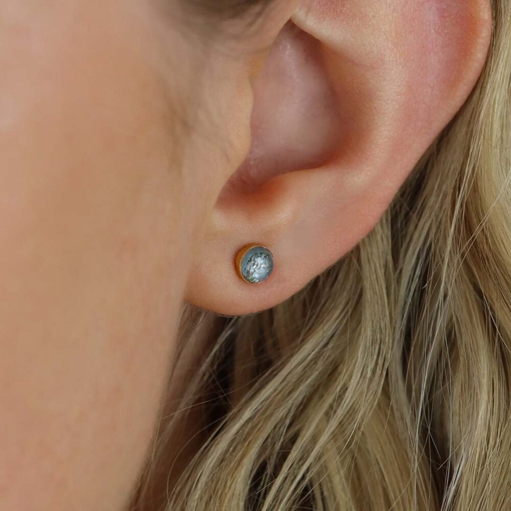 Naja Blue Tourmaline Earstuds Heidi Kjeldsen Jewellery ER4945 model