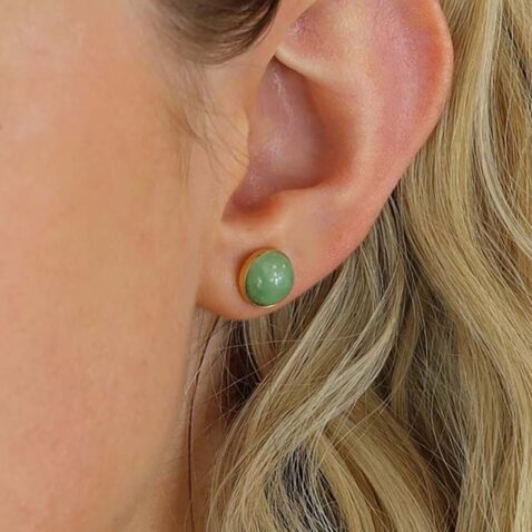 Naja Jade Nephrite Earrings Heidi Kjeldsen Kewellery ER4941 Model