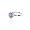 Viola Amethyst Concave Brushed Silver Ring Heidi Kjeldsen Jewellery R1888 white1