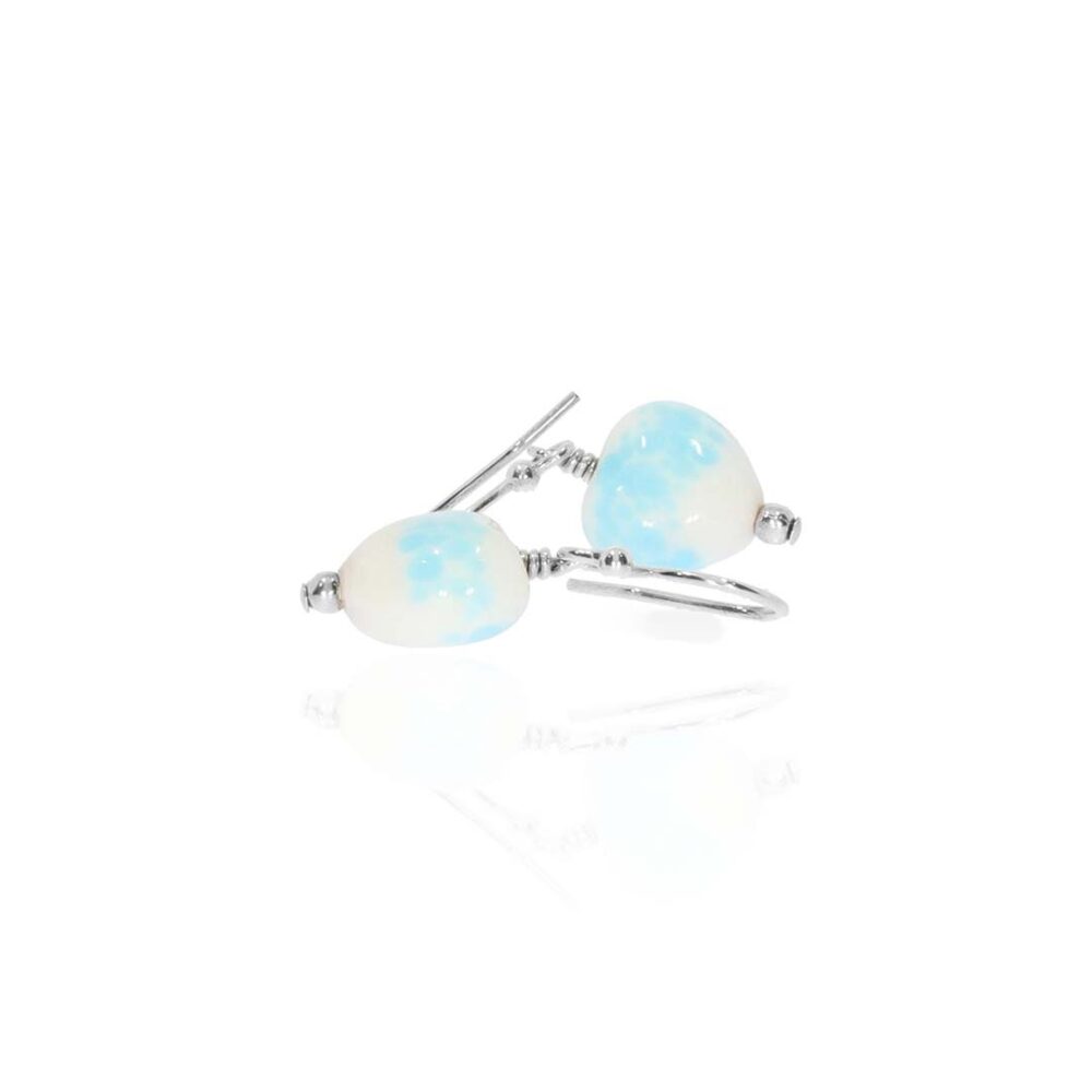 Blue Speckled Hearts Murano Glass Earrings Heidi Kjeldsen jewellery ER2479 white1