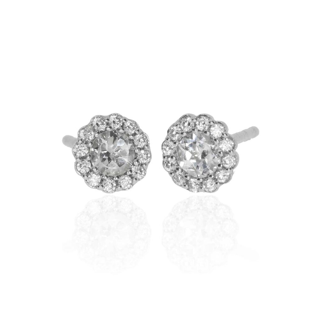 Elsa White Topaz Cluster Earrings Heidi Kjeldsen jewellery ER4978 white