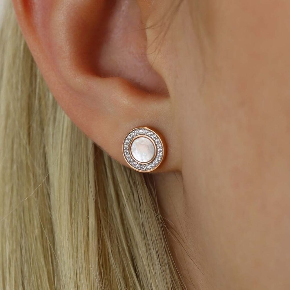 Fei Liu Mother Of Pearl Circle Earrings Heidi Kjeldsen Jewellers ER4969