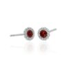 Garnet Cluster Silver earrings Heidi Kjeldsen Jewellers ER4980 white1